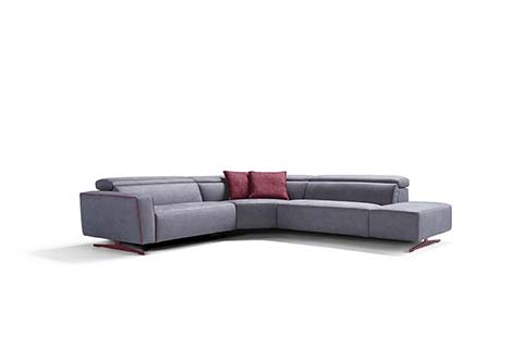 canape angle design microfibre gris souris relax