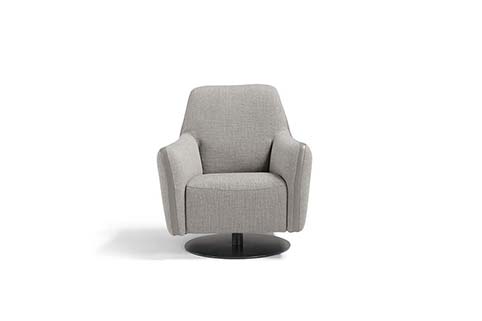 fauteuil tissu moderne gris clair