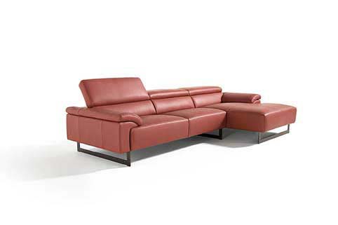 Canape Angle Vachette Design Rouge 2