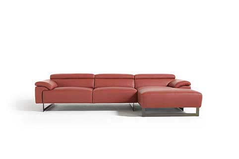 Canape Angle Vachette Design Rouge